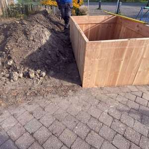 Geschakelde bloembakken